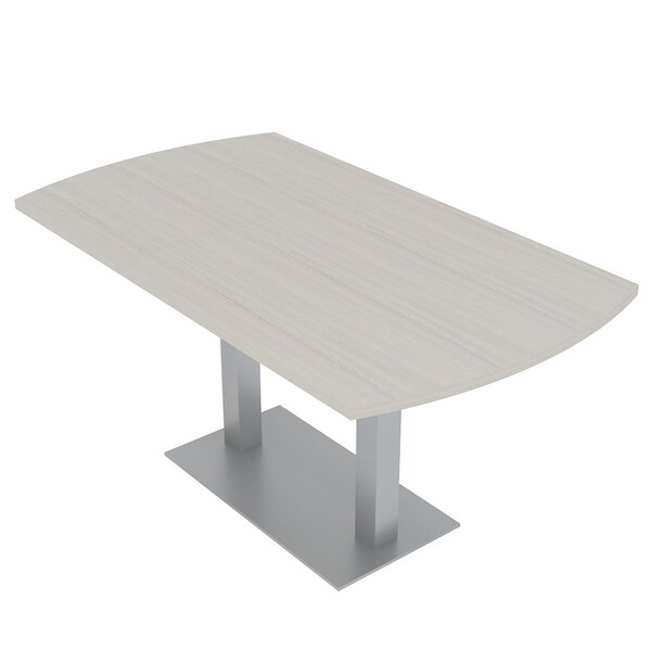33.5 in W, 69.5 in L, 29 in H, Engineered Wood Top, Ivory